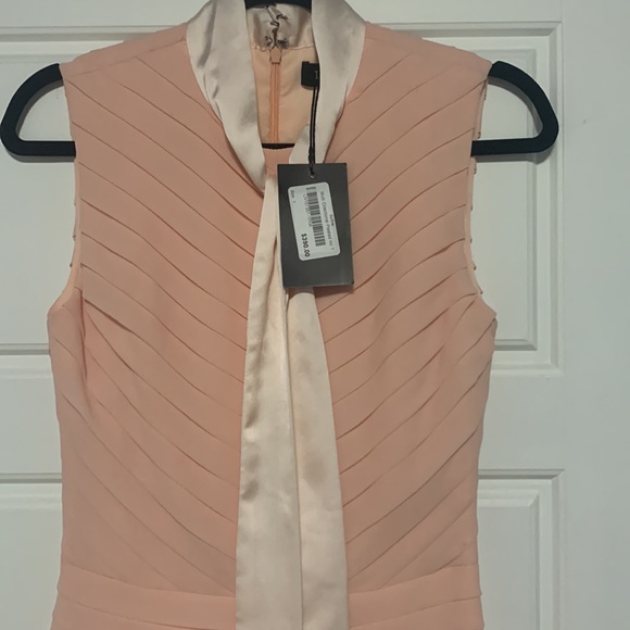 Lanu pink elegant pleated midi dress size 2 - Picture 2 of 7